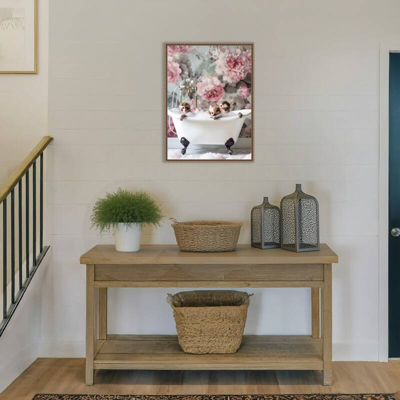 Blossom Bath by Niky Rahner Framed Canvas Wall Art