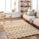 preview thumbnail 21 of 45, Livabliss Newton Geometric Moroccan Trellis Shag Area Rug 2' 7" x 7' 3" - Mustard