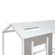 preview thumbnail 7 of 16, Twin Size House Platform Bed with Roof and Window, Sturdy Pine Wood Frame, Decorative and Fun Design, White+Antique Grey