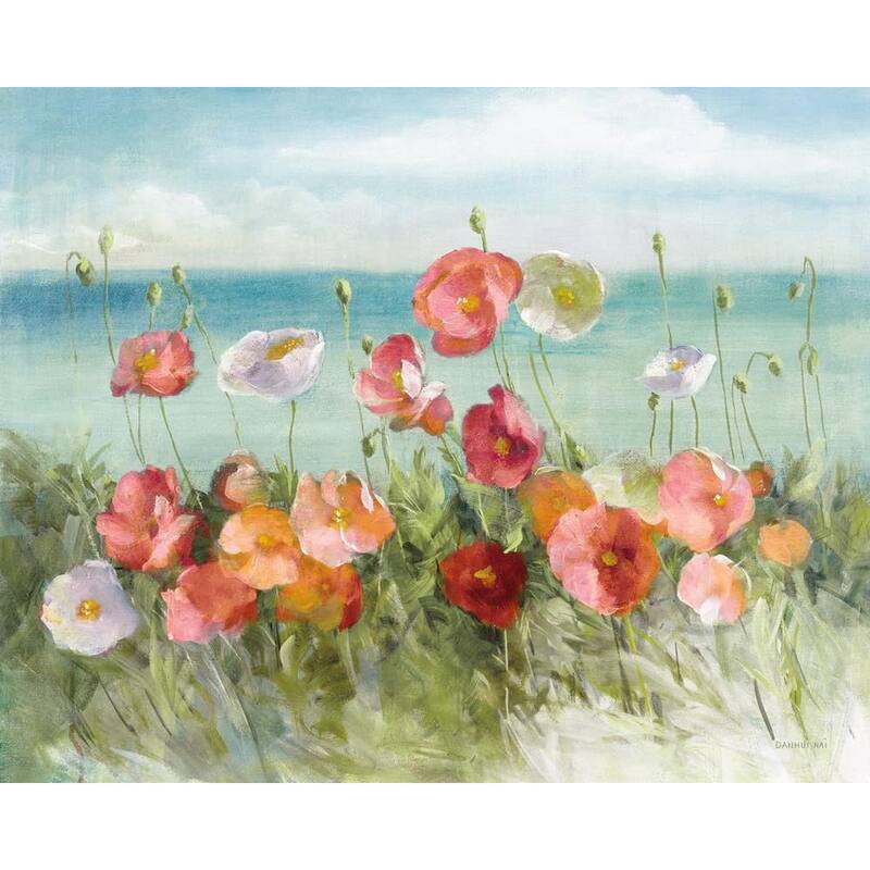 Coastal Poppies Light Art Poster - Print On Demand