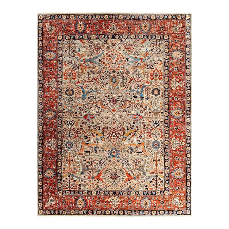 Serapi One-of-a-Kind Hand-Knotted Area Rug - Beige, 9' 0" x 11' 10" - 9' 0" x 11' 10"