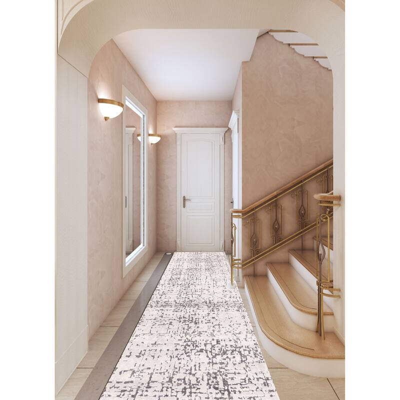 ECARPETGALLERY Hand-knotted Legacy Silver Silk, Wool Rug - 2'5 x 11'11