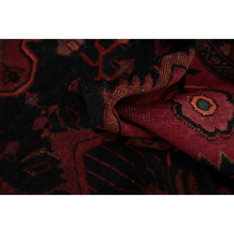 Hand Knotted Oriental 100% Wool Carpet Traditional Floral Navy Blue & Blues Zanjan Area Rug - 6' 6'' X 3' 11''