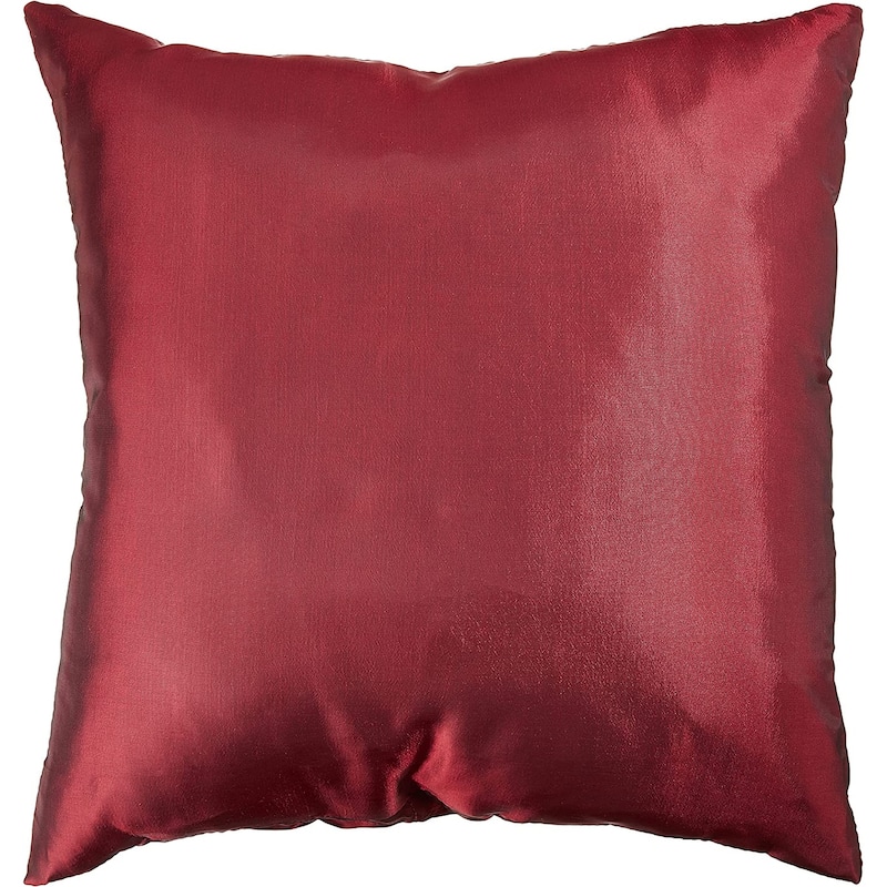 Violet Linen Silky Pleated Satin Pattern, 17 Inch x 17 Inch, Square, Decorative Accent Throw Pillow