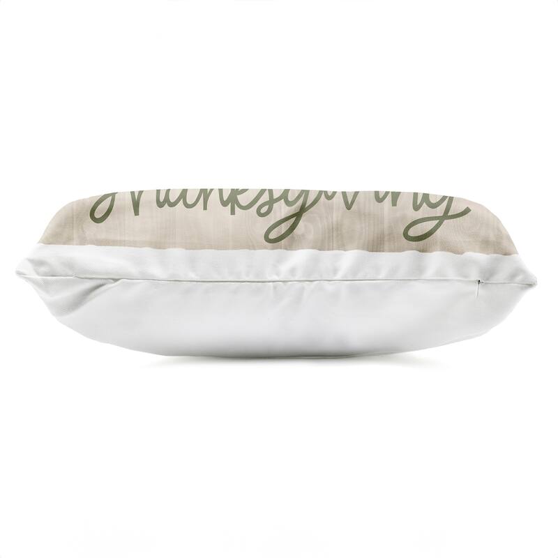 Stupell Happy Thanksgiving Rustic Harvest Printed Outdoor Throw Pillow Design by Mandy Ford Art + Illustration
