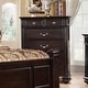 preview thumbnail 20 of 26, Vame Traditional Walnut Solid Wood 3-Piece Poster Bedroom Set by Furniture of America