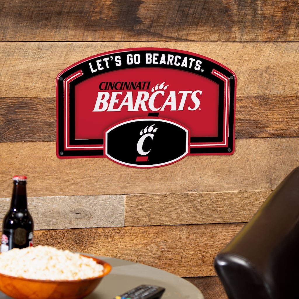 University of Cincinnati Embossed Steel Wall Sign, 11" x 17"