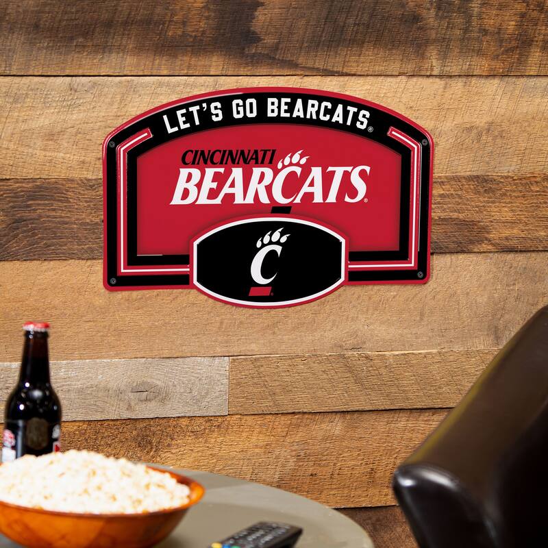 University of Cincinnati Embossed Steel Wall Sign, 11" x 17"