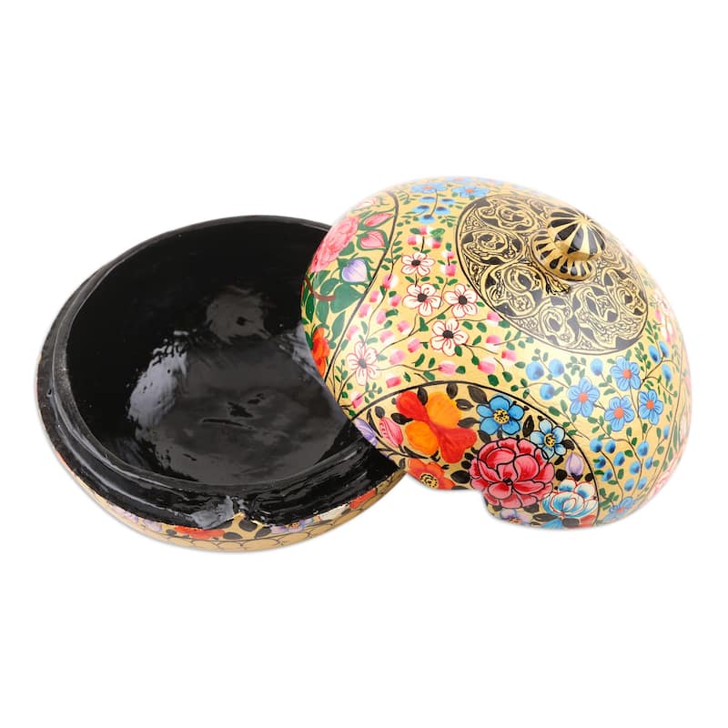 NOVICA Handmade Kashmir Cache Papier Mache Decorative Box