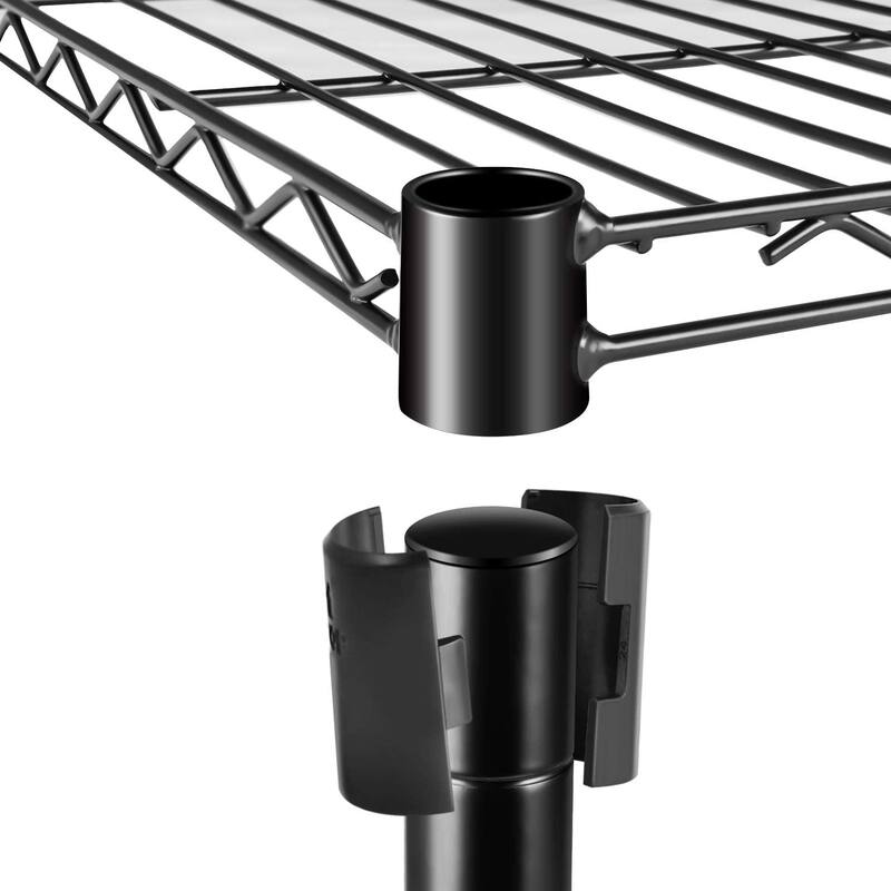 Simple Deluxe Heavy Duty 5-Shelf Shelving Unit, 29" D x 14"W x 61" H, 5 Tier, Black