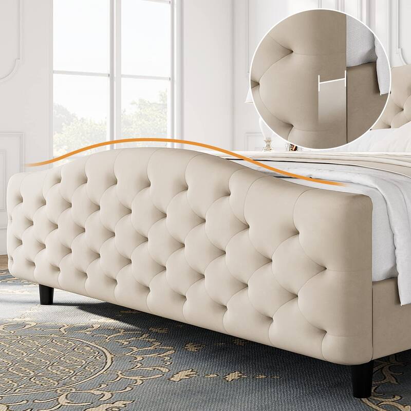 Bed Frame with Headboard and Footboard