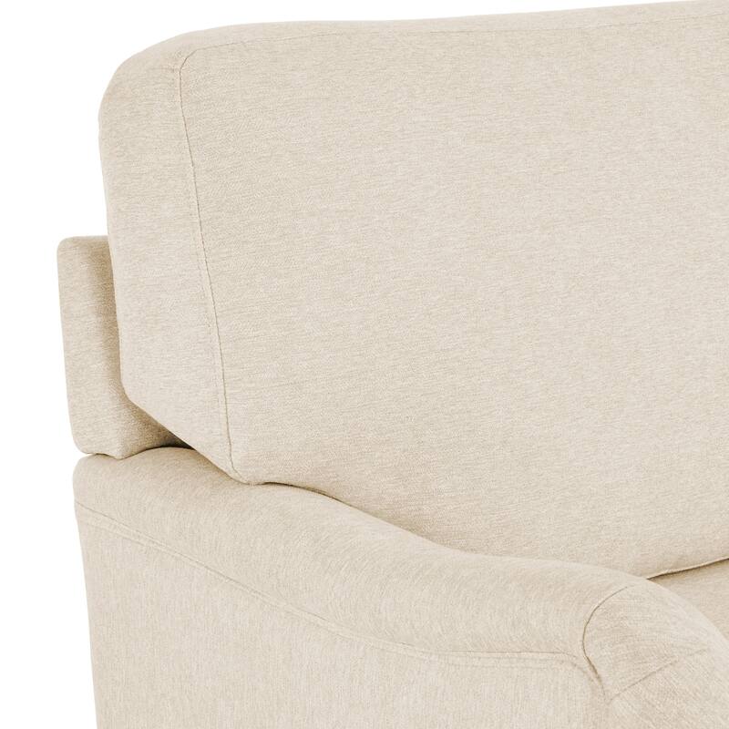 LUE BONA Swivel Fabric Single Sofa with a Removable Storage Ottoman, Living Room Accent Chair Set with Ottoman