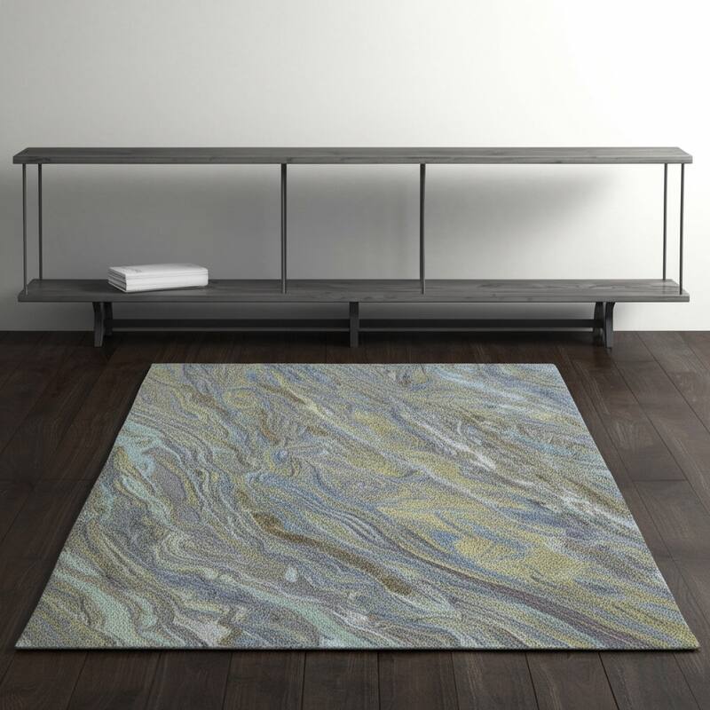 HomeRoots Abstract Bohemian Rectangle Area Rug - 72.00 in. x 48.00 in.  x 0.51 in.