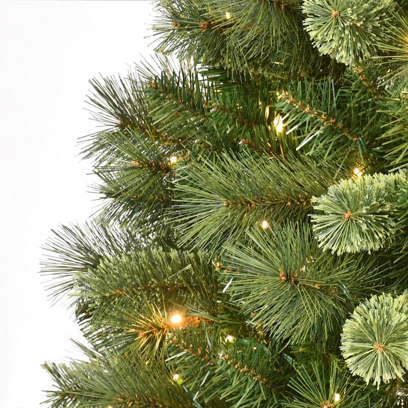 Puleo International 4.5' Pre-Lit Artificial Teton Pine Tree with 200 LED Lights