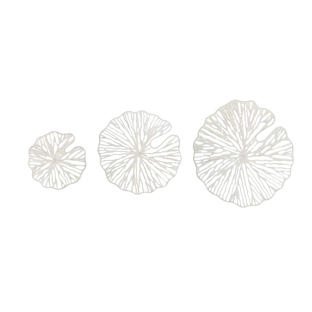 Handmade White Coral Shaped Paper & Metal Wall Decor