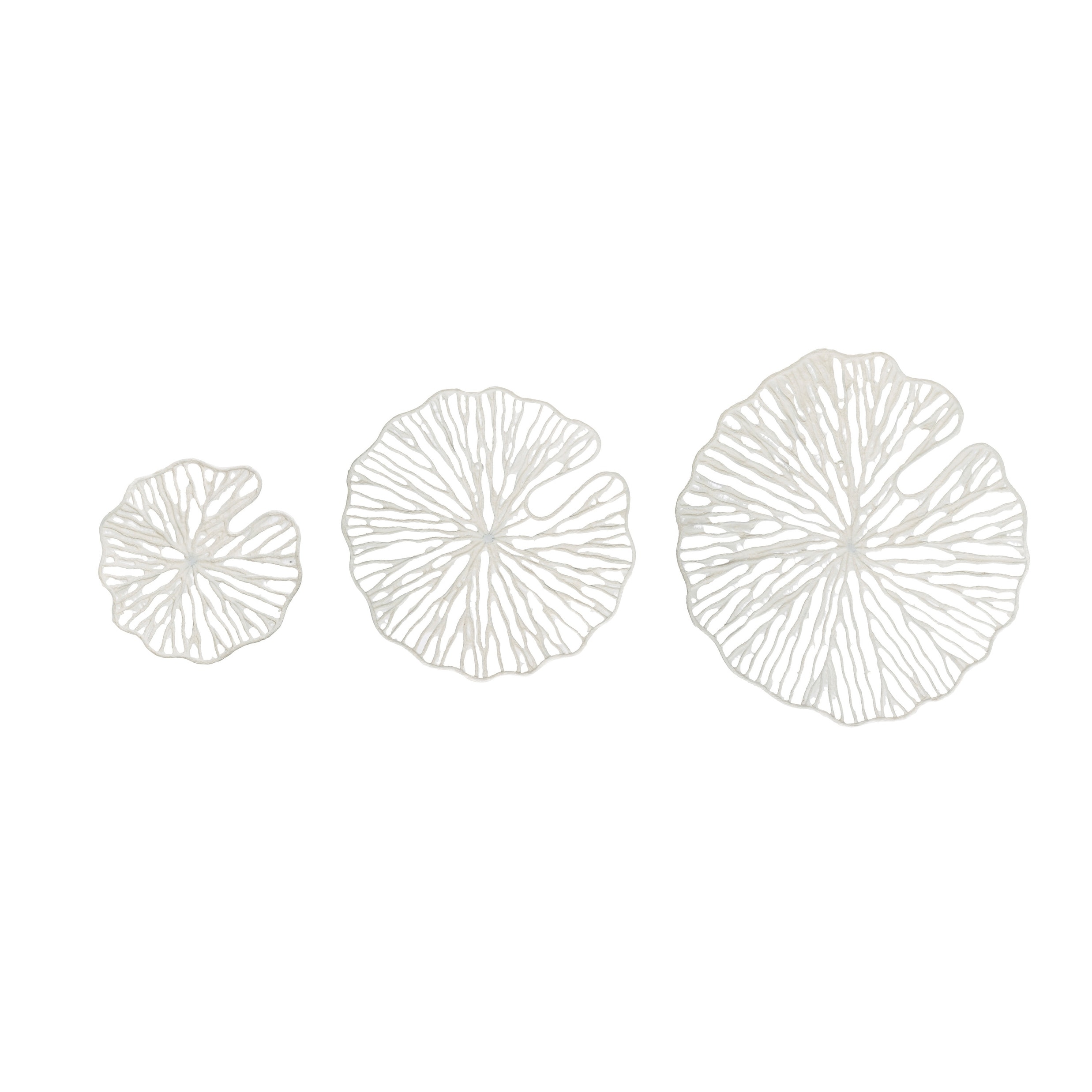 Handmade White Coral Shaped Paper & Metal Wall Decor