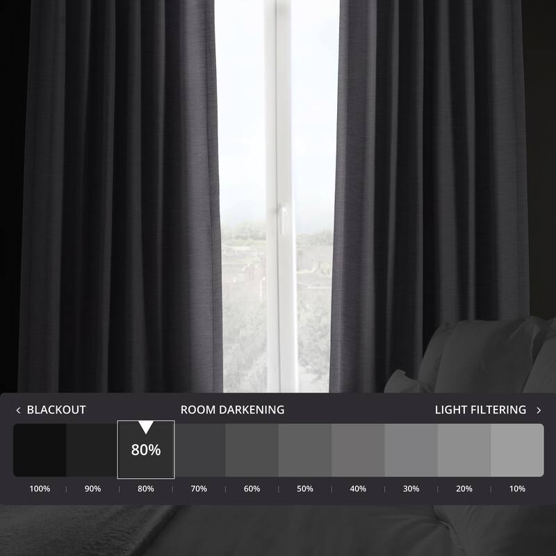 Exclusive Fabrics Textured Bellino Room Darkening Curtains (1 Panel)