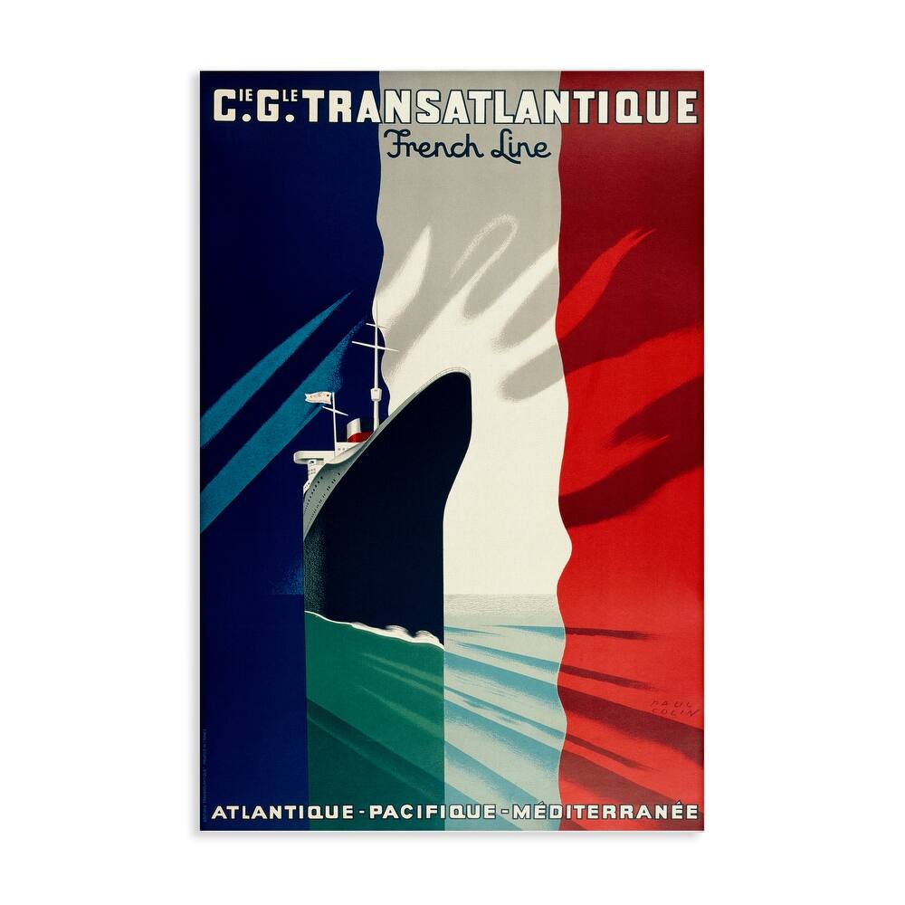 Stupell Antique French Cruise Ship Canvas Wall Art Design By Marcus Jules