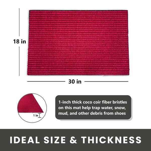 Envelor Coco Coir Door Mat HandWoven Coir Loop Doormat Bed