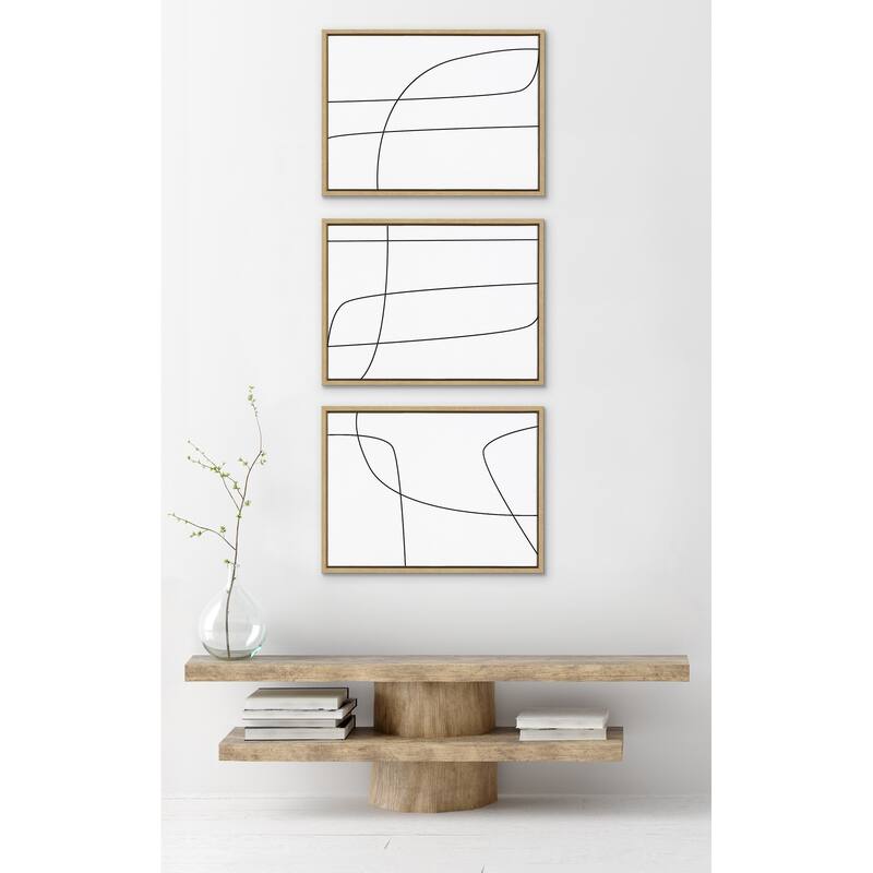 Kate and Laurel Sylvie Lines Canvas by The Creative Bunch Studio