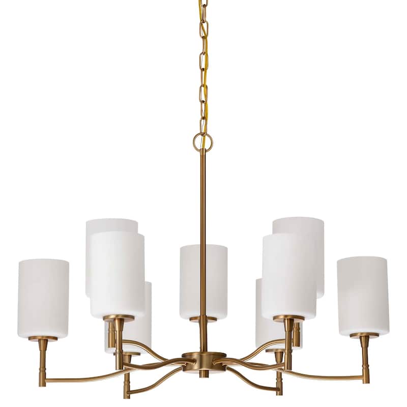 Nuvo Lighting 60/8209 Liam 9 Light 30" Wide Chandelier - Burnished Brass