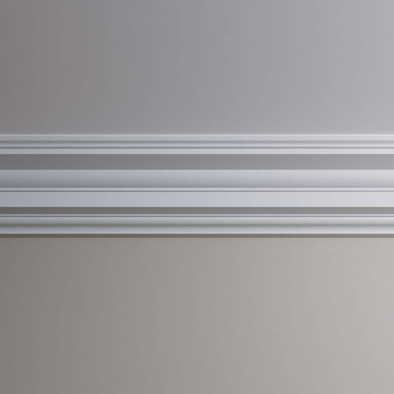 9 1/2"H x 9 1/2"P x 13 3/8"F x 47"L Esenia Crown Moulding - 1-Pack