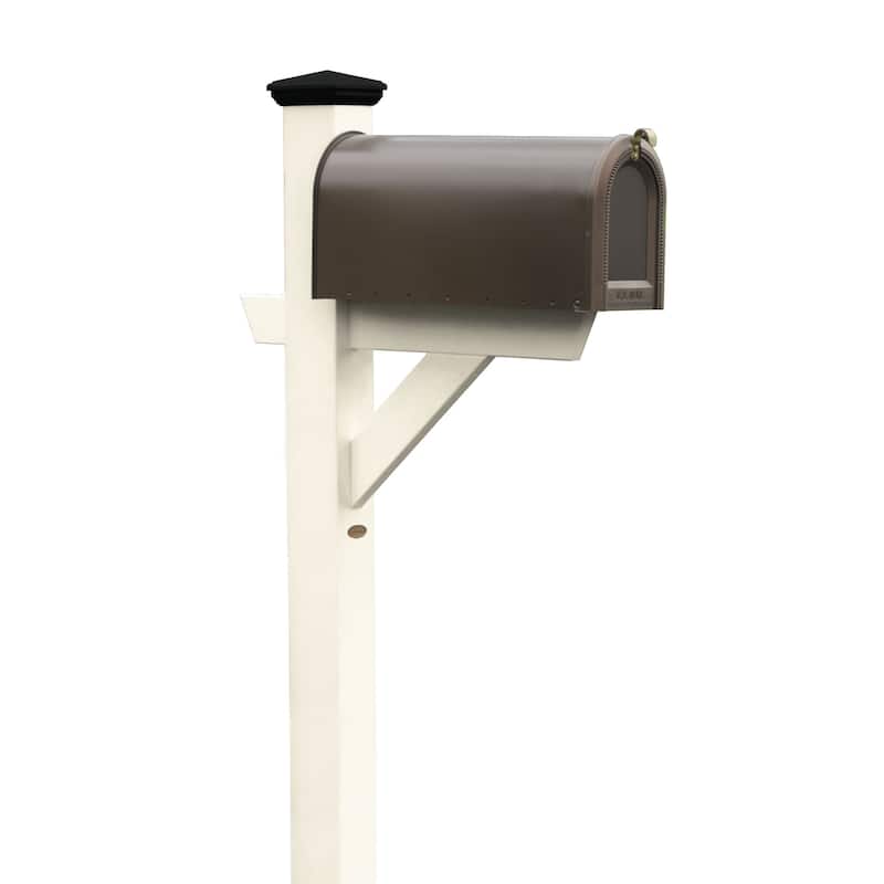 HIGHWOOD Eco-friendly Hazleton Mailbox Post - White/Multi