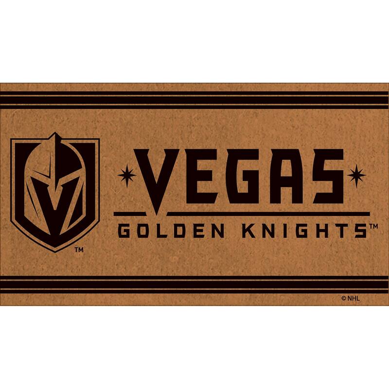 Vegas Golden Knights Monochrome Indoor/Outdoor Coir Door Mat - 28" x 16" Alternate 2