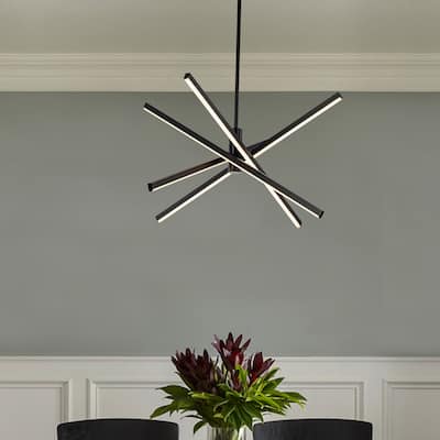 C Cattleya 4-Light Sputnik LED Chandelier Hanging Pendant Light