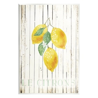 Stupell Le Citrons Lemon Fruits Rustic Wall Plaque Art by Milli Villa ...