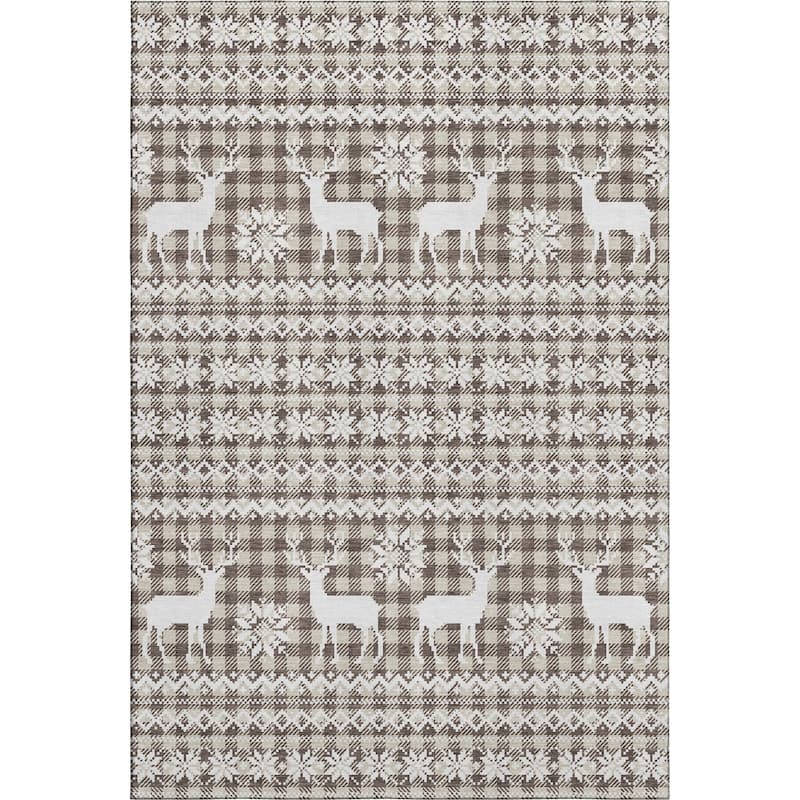 Premium Washable Super Soft Christmas Reindeer Mayfield Rug