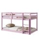 preview thumbnail 6 of 10, Pink Twin Size Wood Loft Bed with Ladder and Fence