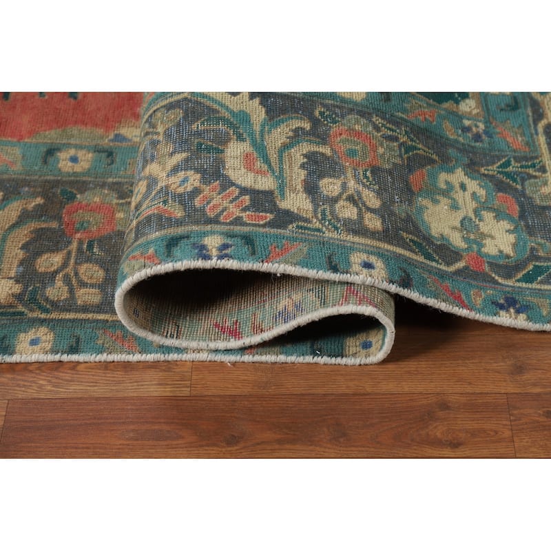 Tabriz Persian Area Rug Living Room Hand-Knotted Wool Carpet - 9'9"x 12'4"