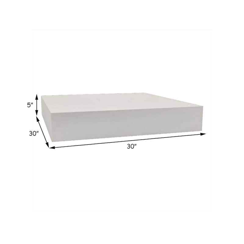 30 Inch Square Display Platform, Thick Wooden Durable Riser, White Finish