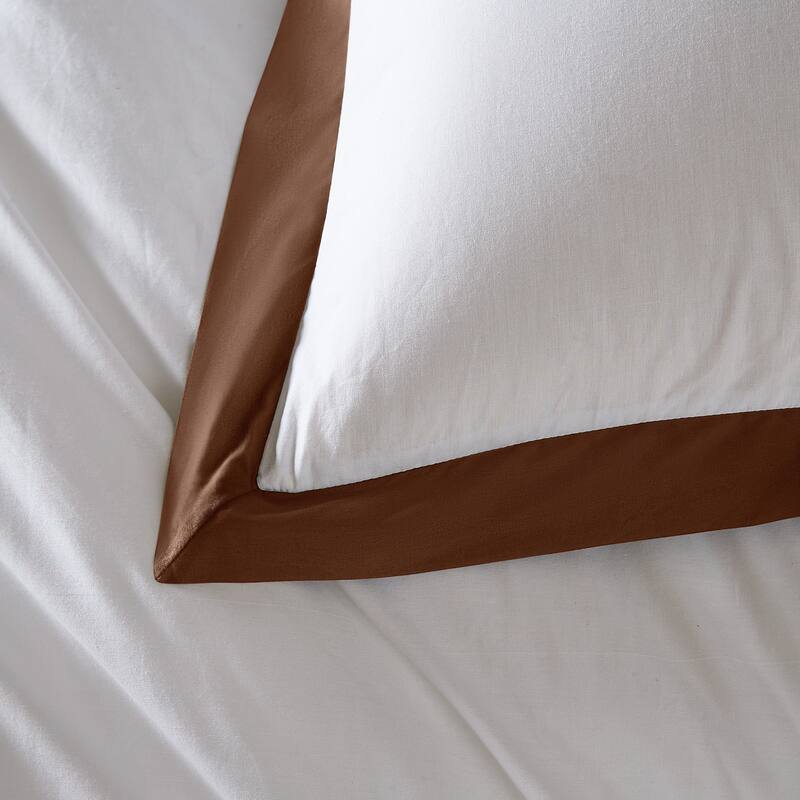 Brooklyn Loom Cotton Hotel Border 3 Piece Comforter Set