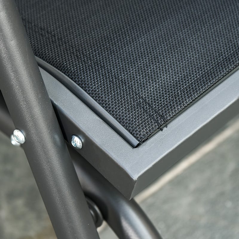 Outsunny Glider/Rocking Chair Set with Breathable Mesh Fabric, Curved Armrest