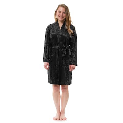 Leisureland Women's Luxurious Velvet Bathrobe