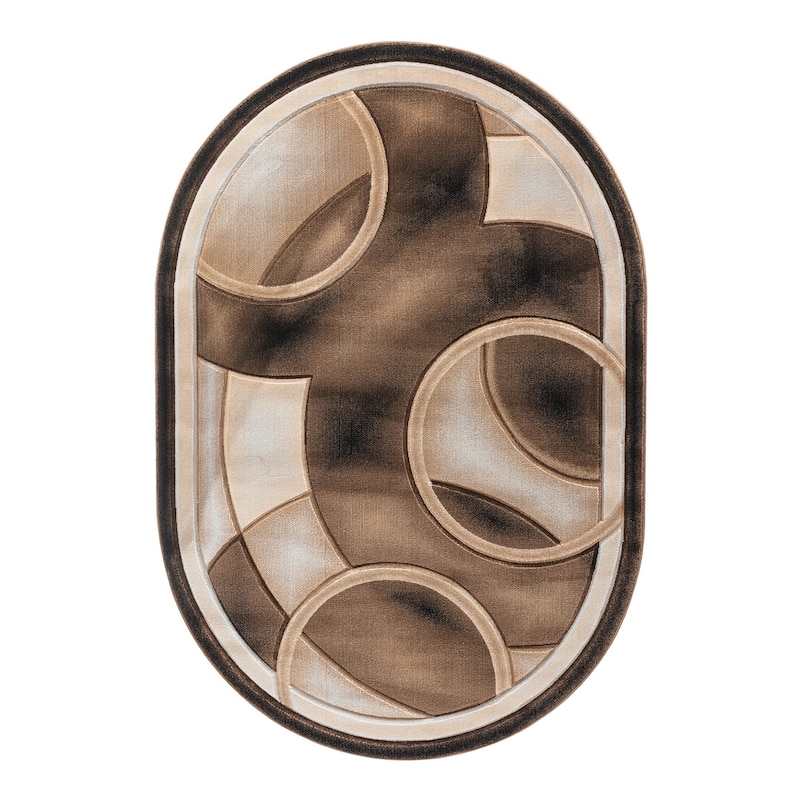 Glamour Dark Brown/Black Polypropylene Area Rug