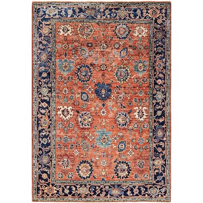 Serapi One-of-a-Kind Hand-Knotted Area Rug - Orange - 4' 3" x 6' 2"