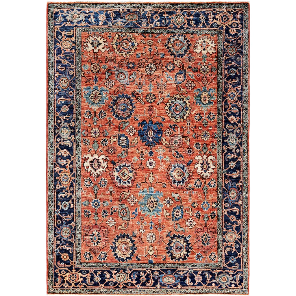 Serapi One-of-a-Kind Hand-Knotted Area Rug - Orange - 4' 3" x 6' 2"