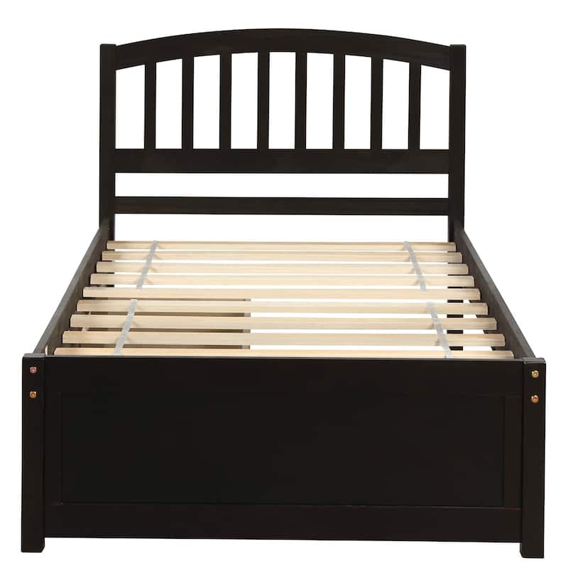 Twin Platform Storage Bed Wood Bed Frame