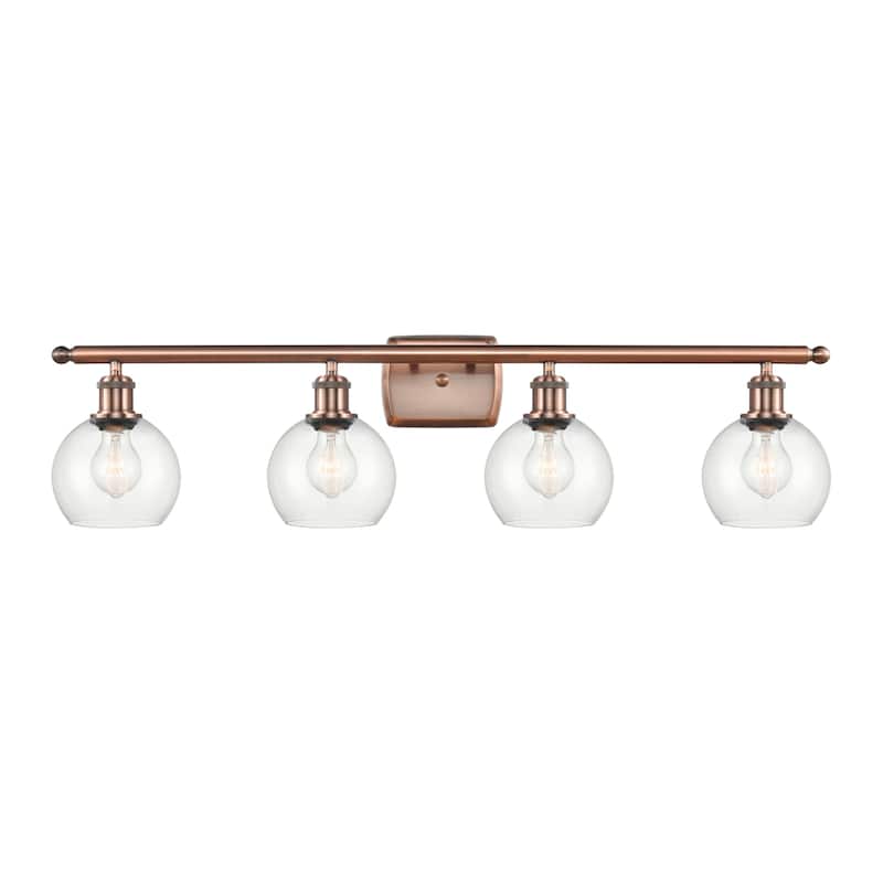 Innovations Lighting 516-4W-9-36 Athens Vanity Athens 4 Light 36" Wide - Antique Copper / Clear
