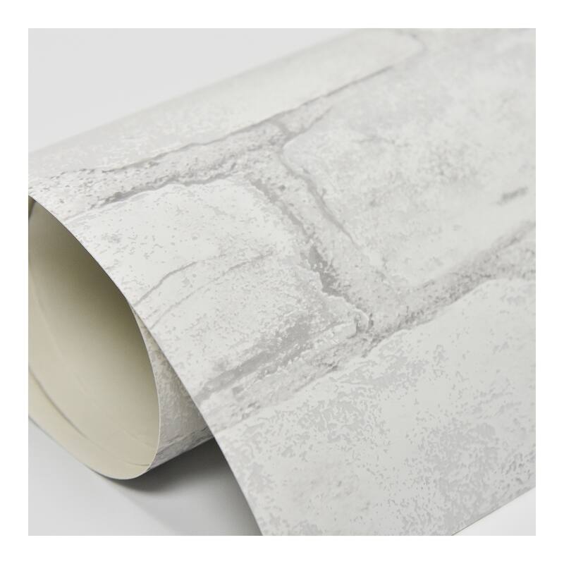 NuWallpaper Loft White Brick Peel & Stick Wallpaper - 216in x 20.5in x 0.025in