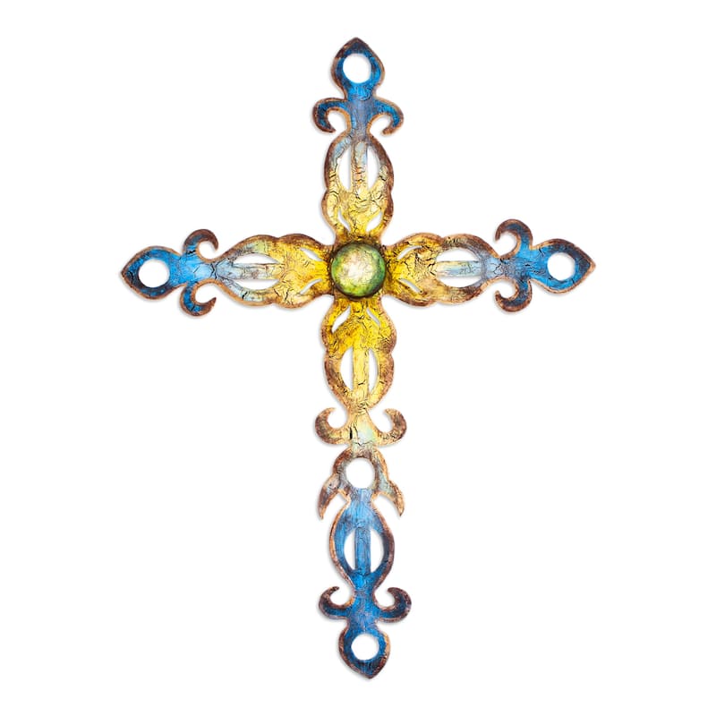 Novica Handmade Yellow Flames Of Devotion Steel Wall Art