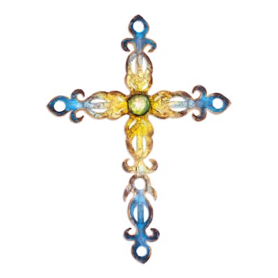 Novica Handmade Yellow Flames Of Devotion Steel Wall Art