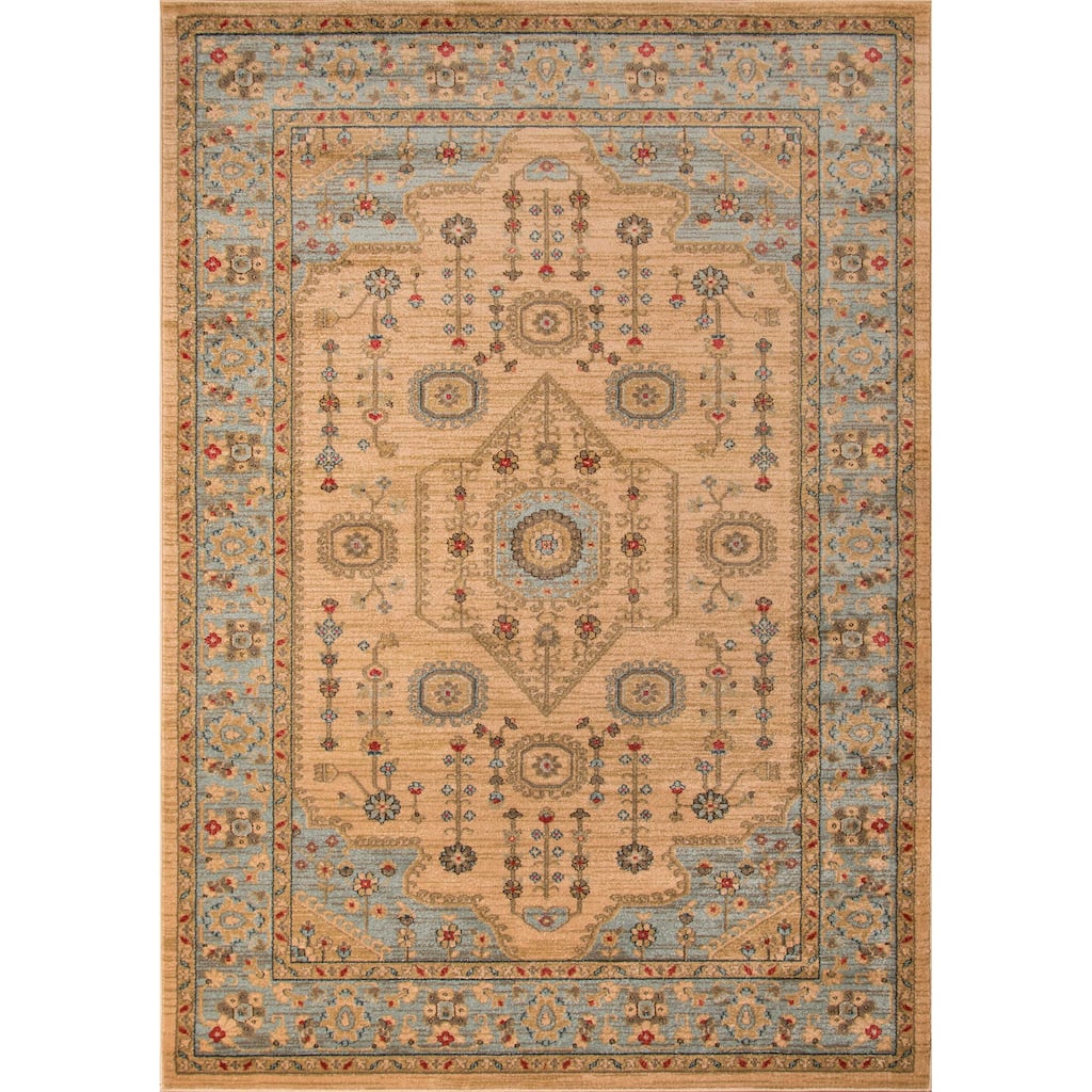 ECARPETGALLERY Machine Woven Lynda Beige Area Rug