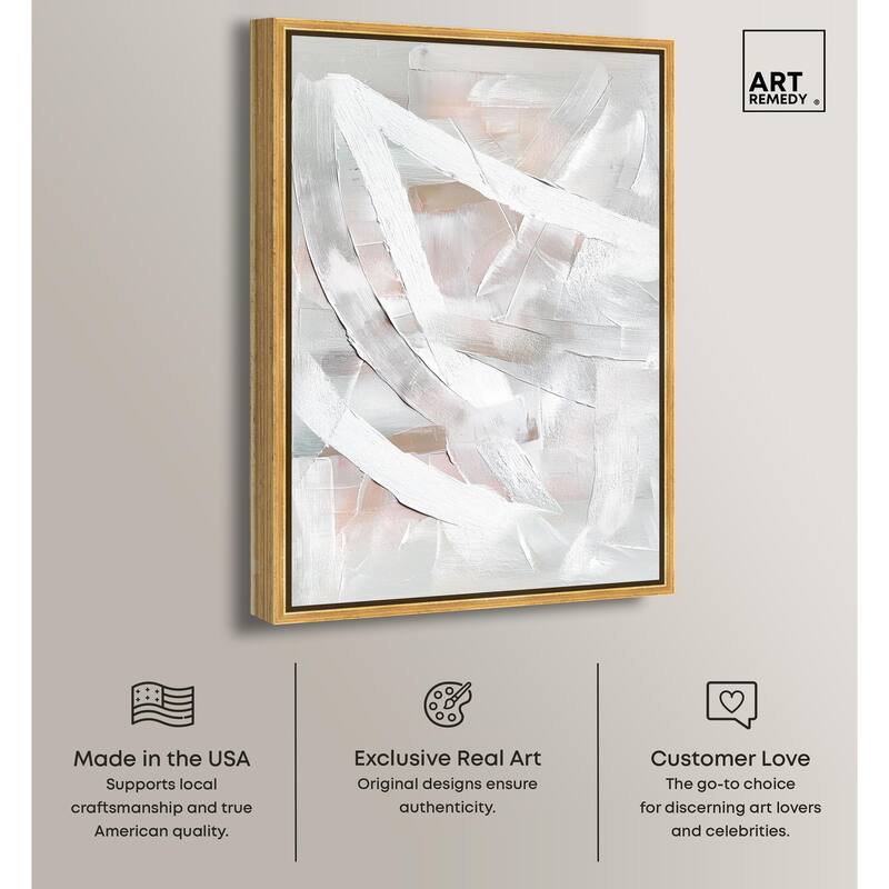 Thick White Texture I Canvas by Art Remedy