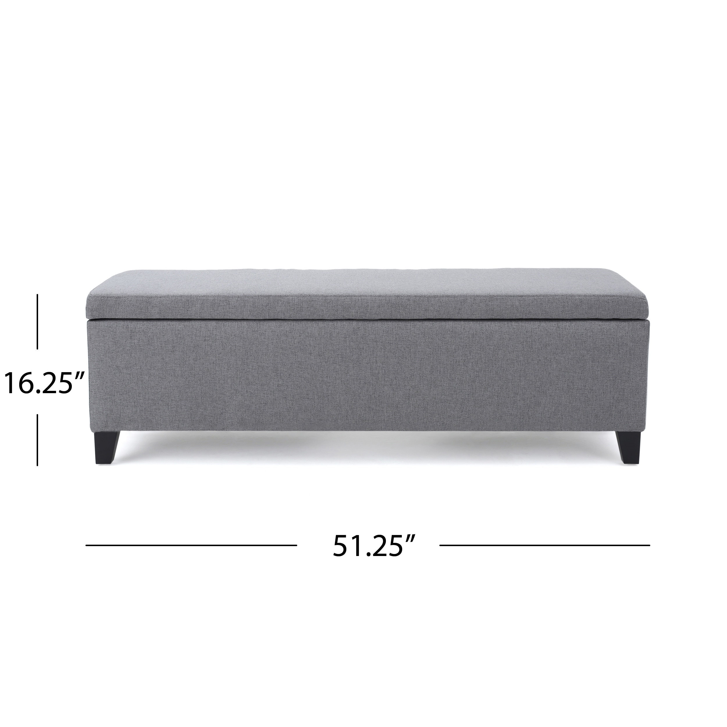 Cleo Fabric Storage Ottoman Bench by Christopher Knight Home Dark