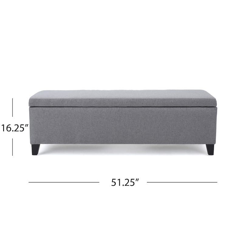 Cleo Fabric Storage Ottoman Bench by Christopher Knight Home