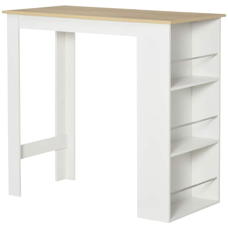 Bar Table With 3 Storage Shelves